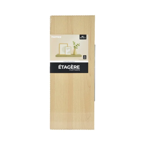 Ράφι Τοίχου (60x23.5x3.8) L-C L.Oak 6RAN895AC