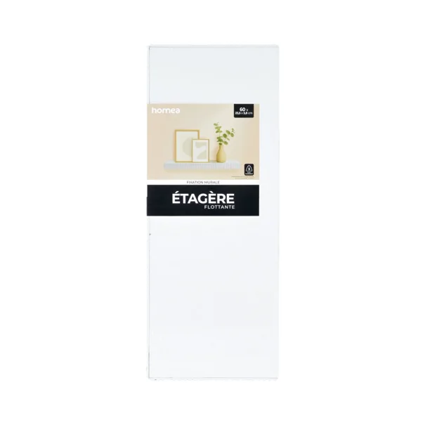 Ράφι Τοίχου (60x23.5x3.8) L-C White 6RAN895AC