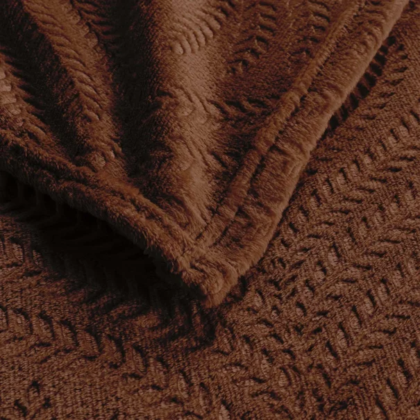 Κουβέρτα Καναπέ Fleece (125x150) L-C Nelia Choco 1613130