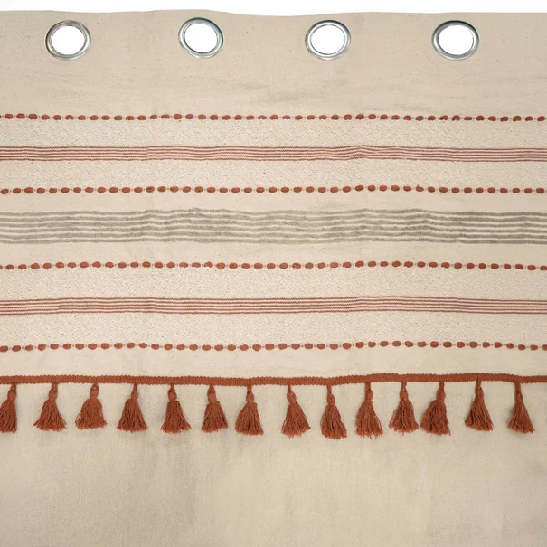 Κουρτίνα (140x240) Με Τρουκς L-C Stripe Natural 1613146