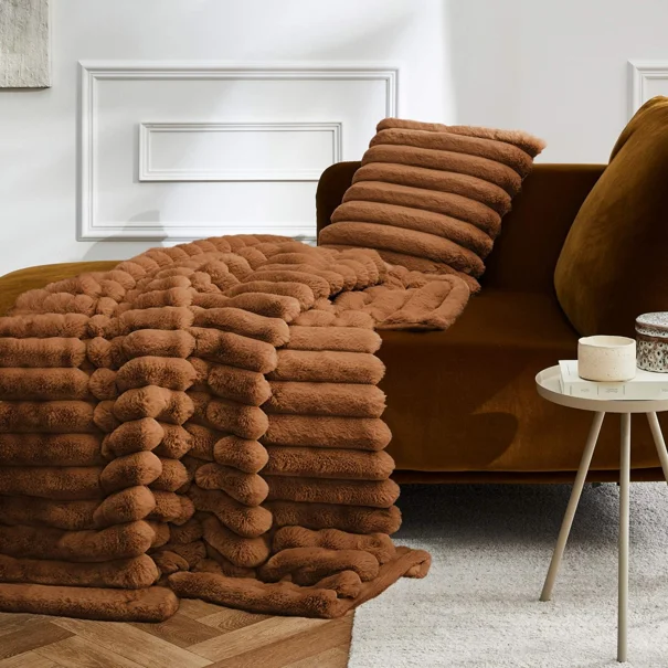 Κουβέρτα Γούνινη Υπέρδιπλη (220x240) L-C Boudoir Camel 1613064