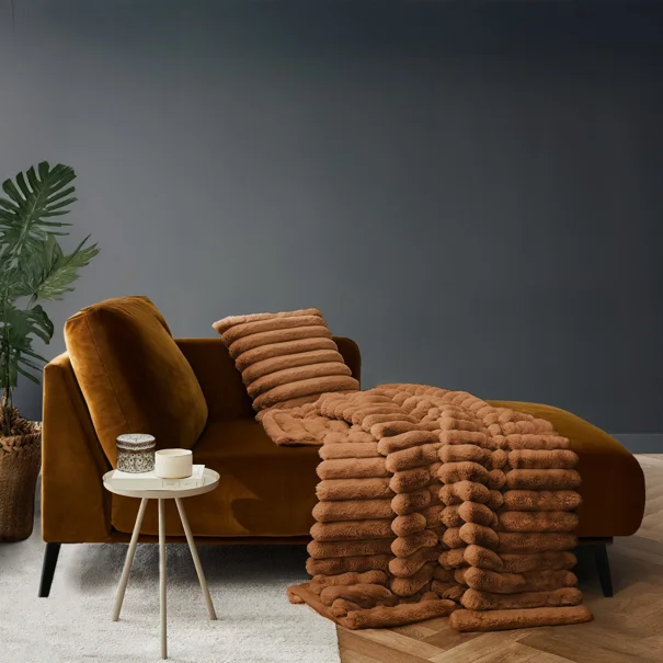 Κουβέρτα Γούνινη Υπέρδιπλη (220x240) L-C Boudoir Camel 1613064