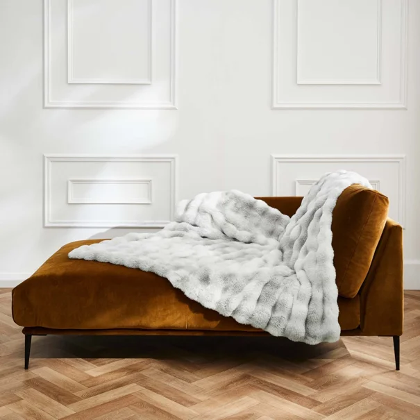 Γούνινη Κουβέρτα Καναπέ (125x150) L-C Mounty Grey 1613093
