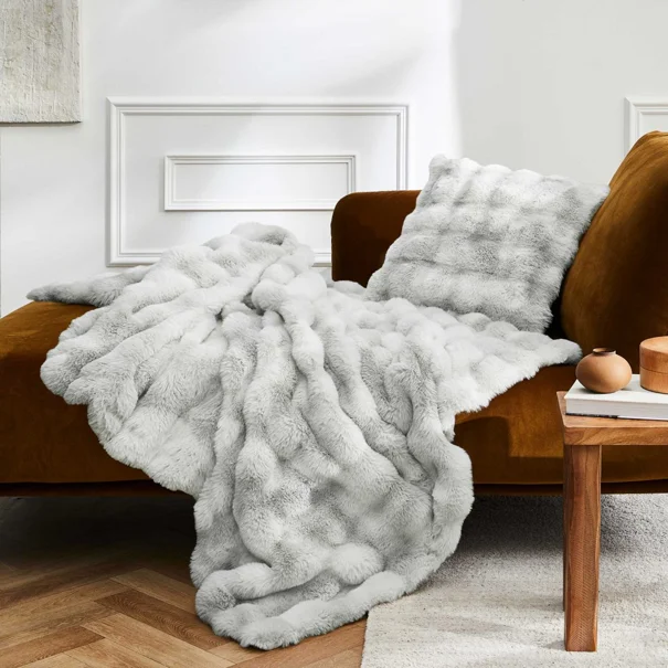 Κουβέρτα Γούνινη Υπέρδιπλη (220x240) L-C Mounty Grey 1613034