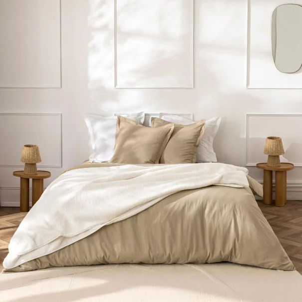 Κουβέρτα Fleece Υπέρδιπλη (220x240) L-C Calinou Natural 1645278