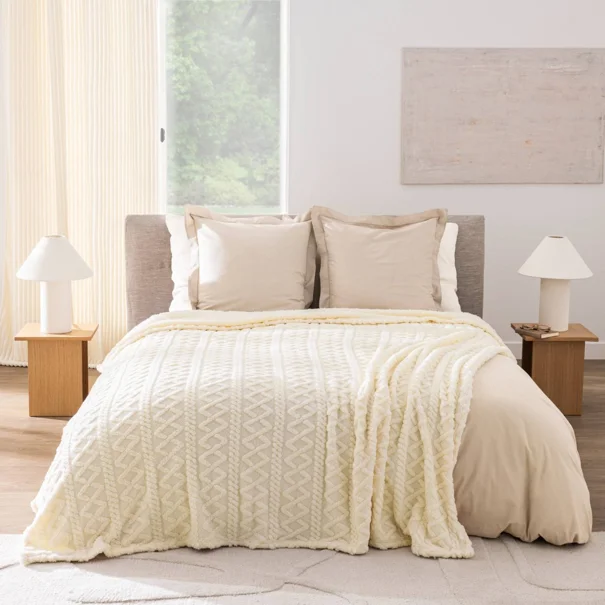 Κουβέρτα Fleece Υπέρδιπλη (220x240) L-C Edgar Natural 1645256