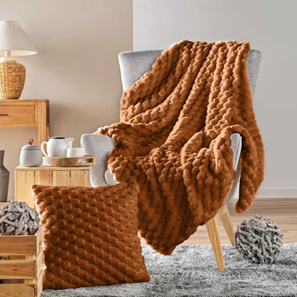 Κουβέρτα Fleece Υπέρδιπλη (220x240) L-C Frosty Camel 1613057