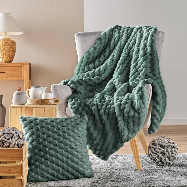 Κουβέρτα Fleece Υπέρδιπλη (220x240) L-C Frosty Cedar 1613018