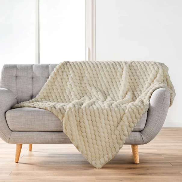 Κουβέρτα Fleece Υπέρδιπλη (220x240) L-C Frosty Linen 1613017