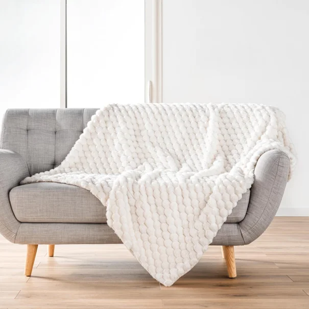 Κουβέρτα Fleece Υπέρδιπλη (220x240) L-C Frosty Natural 1613100