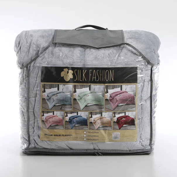 Κουβερτοπάπλωμα Υπέρδιπλο (220x240) Silk Fashion Solid Silver Grey