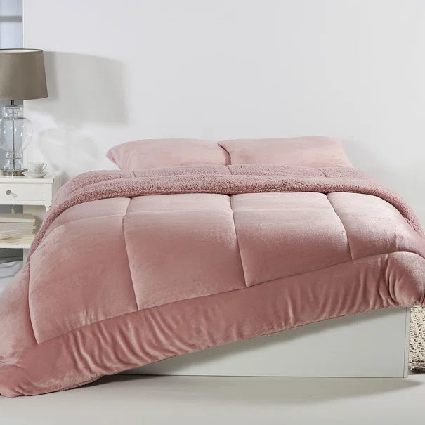 Κουβερτοπάπλωμα Υπέρδιπλο (220x240) Silk Fashion Solid Old Rose
