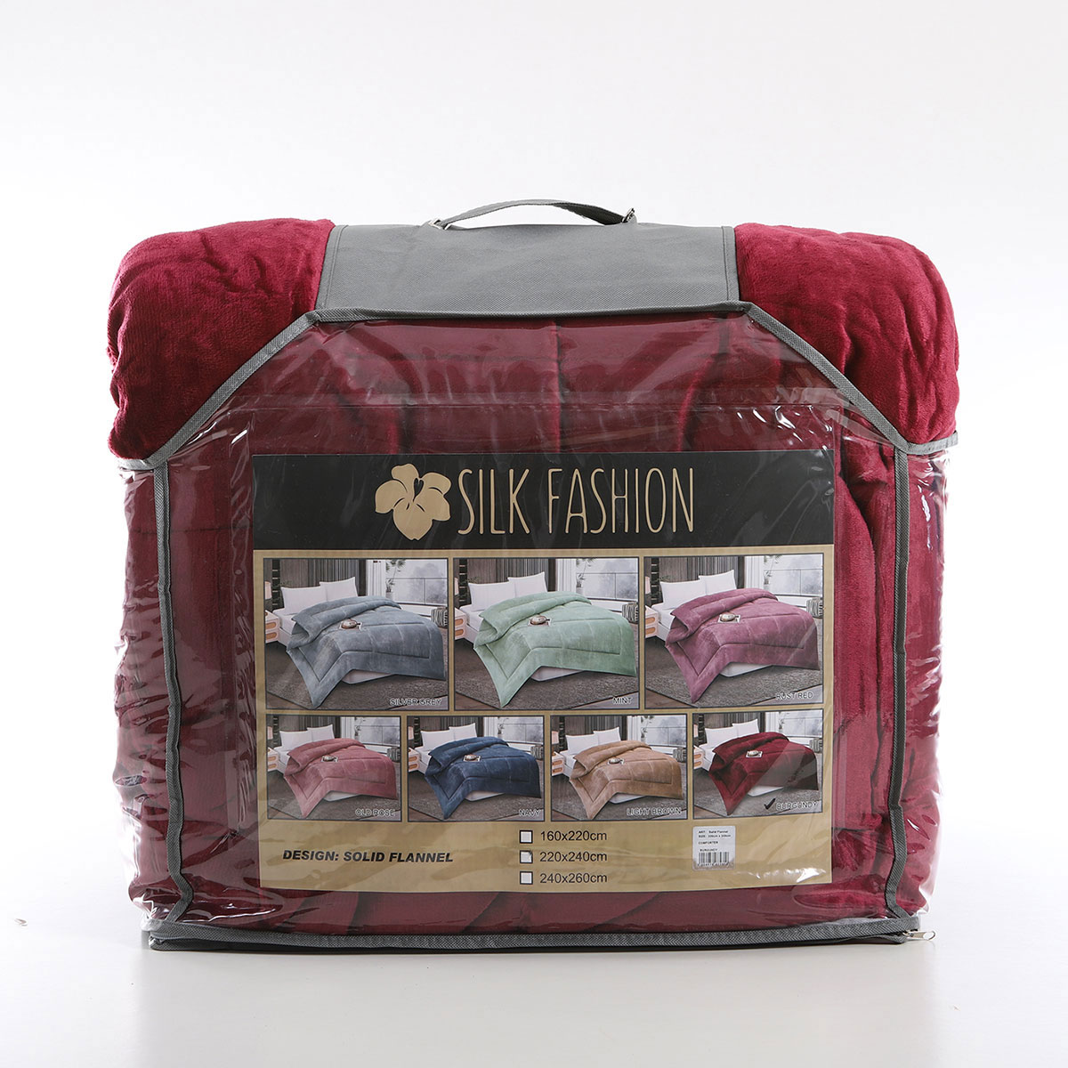 Κουβερτοπάπλωμα Υπέρδιπλο (220X240) Silk Fashion Solid Burgundy Λευκά Είδη Κρεβατοκάμαρας Παπλώματα Κουβερτοπαπλώματα Υπέρδιπλα Διπλά Spitishop
