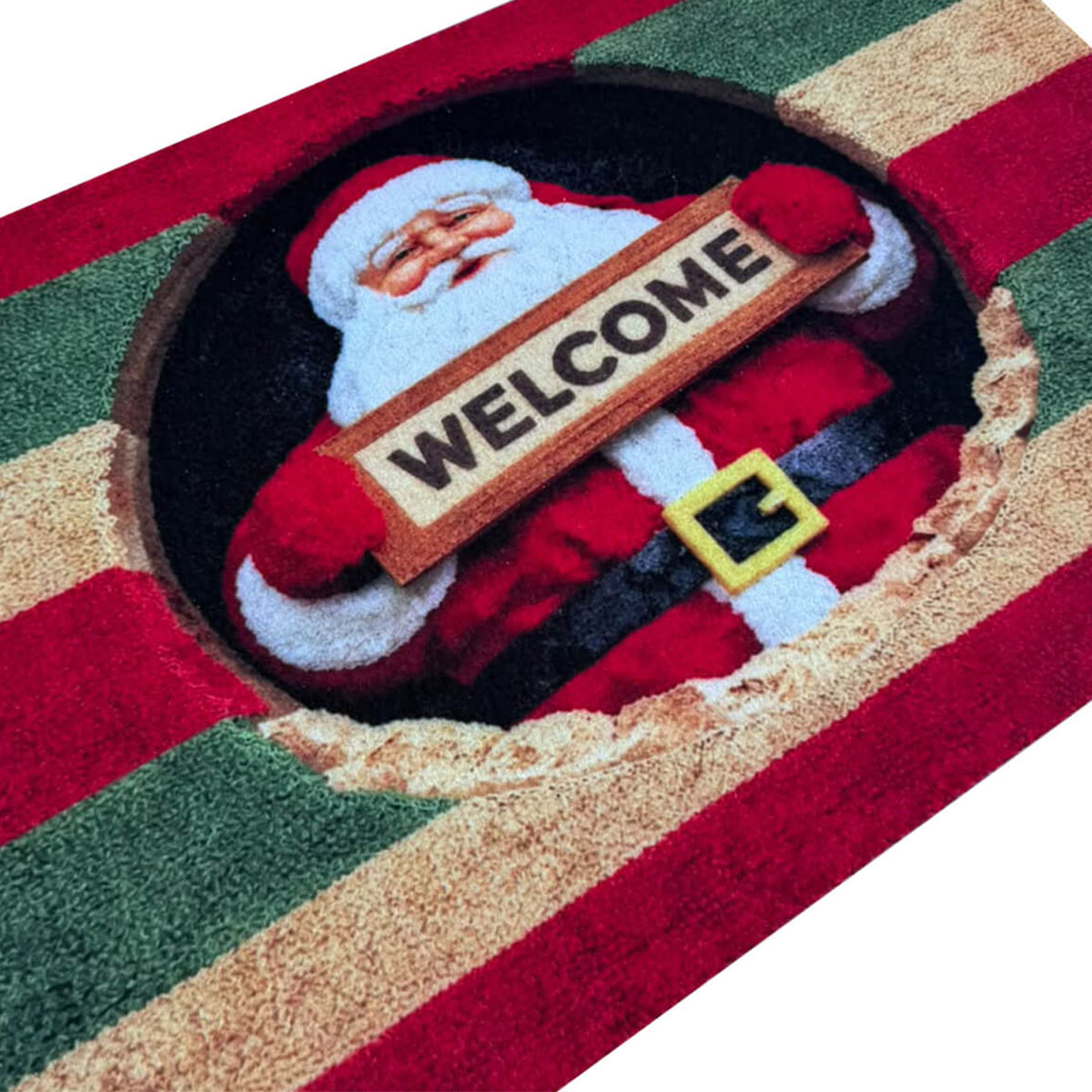 Χριστουγεννιάτικο Πατάκι Εισόδου (45X75) Pol Rugs Mats Season Santa Welcome Χαλιά Πατάκια Spitishop
