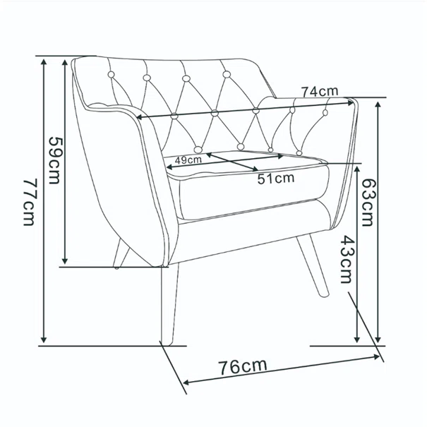 Πολυθρόνα (76x75x77.5) Spitishop Valencia Green