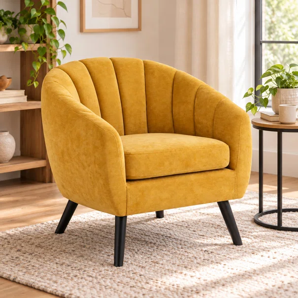 Πολυθρόνα (73x78x76) Spitishop Lisbon Yellow