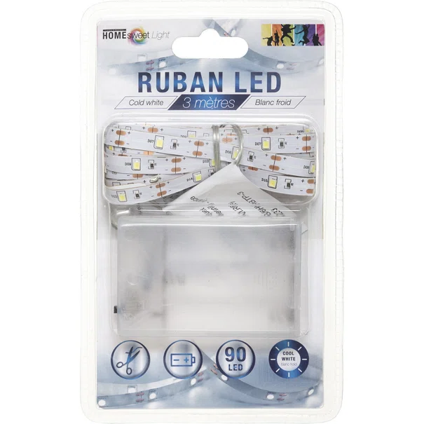 Ταινία LED 330εκ. 90 Λαμπάκια Με Μπαταρίες H-S White 147951B