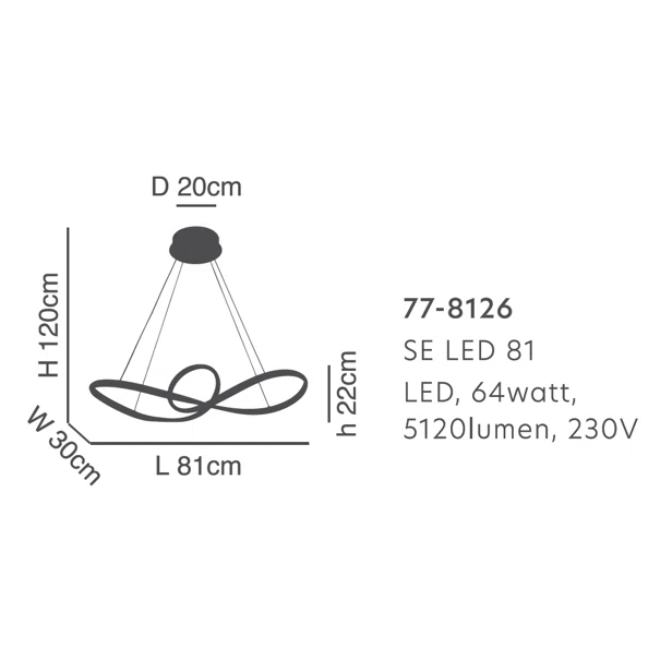 Φωτιστικό Οροφής LED Dimmable Homelighting Malbera 77-8126 Chrome