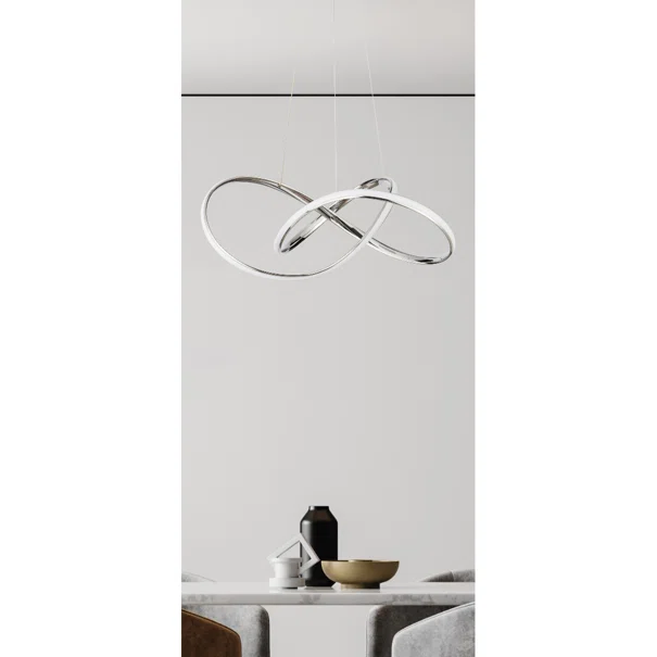 Φωτιστικό Οροφής LED Dimmable Homelighting Malbera 77-8127 Chrome
