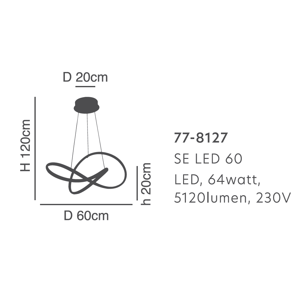 Φωτιστικό Οροφής Led Dimmable Homelighting Malbera 77-8127 Chrome Φωτιστικά Κρεμαστά Spitishop