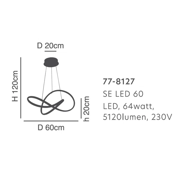 Φωτιστικό Οροφής LED Dimmable Homelighting Malbera 77-8127 Chrome