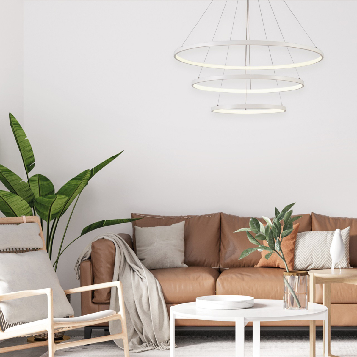 Φωτιστικό Οροφής LED Dimmable Homelighting Morelli 77-8133 White