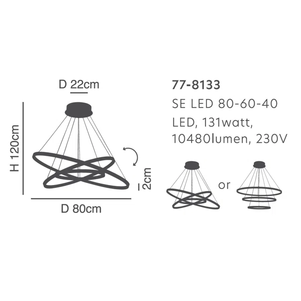 Φωτιστικό Οροφής LED Dimmable Homelighting Morelli 77-8133 White