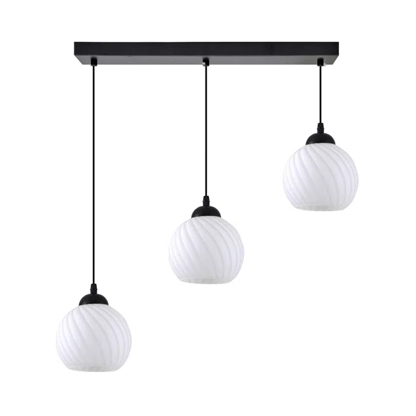 Φωτιστικό Οροφής Τρίφωτο Homelighting Swirl 77-8198 White/Black