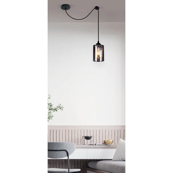 Φωτιστικό Οροφής Μονόφωτο Homelighting Smog 77-8200 White/Black
