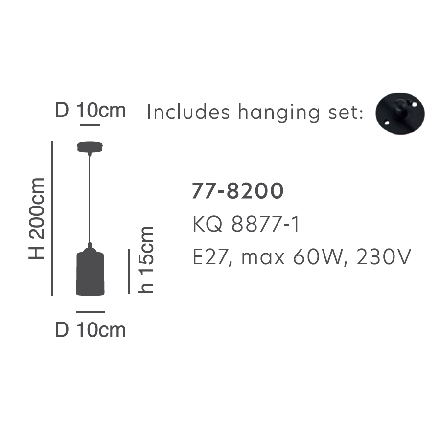 Φωτιστικό Οροφής Μονόφωτο Homelighting Smog 77-8200 White Black Φωτιστικά Κρεμαστά Spitishop