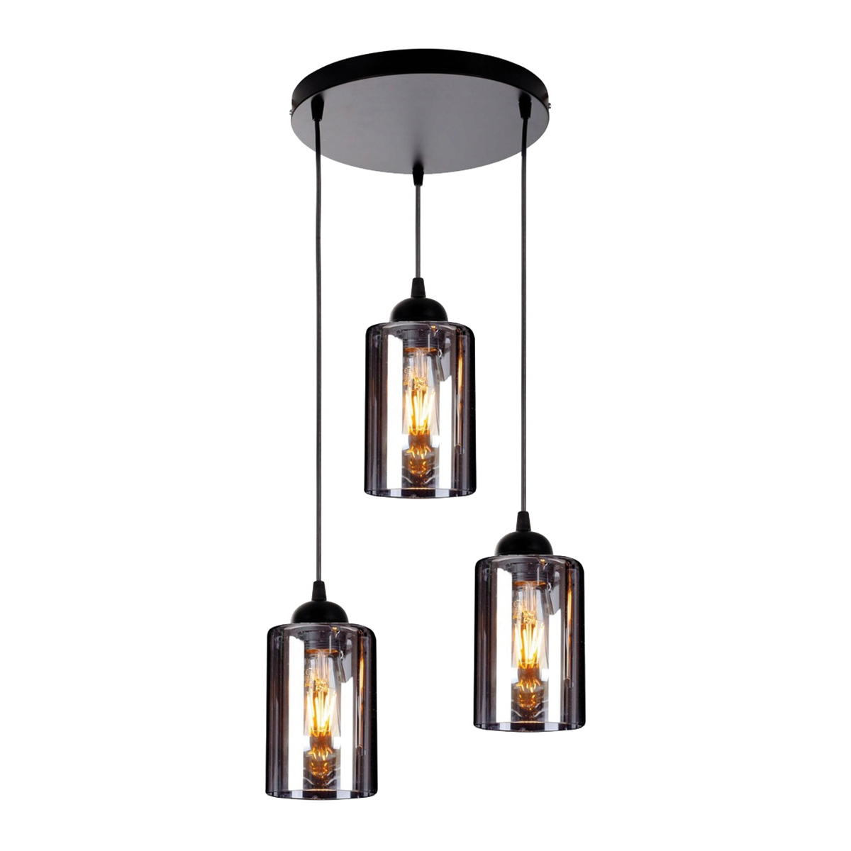 Φωτιστικό Οροφής Τρίφωτο Homelighting Smog 77-8202 White/Black
