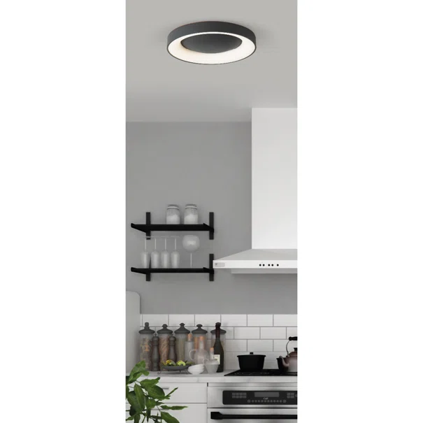 Φωτιστικό Πλαφονιέρα LED Dimmable Smart WiFi Homelighting Amaya 77-8154 Black