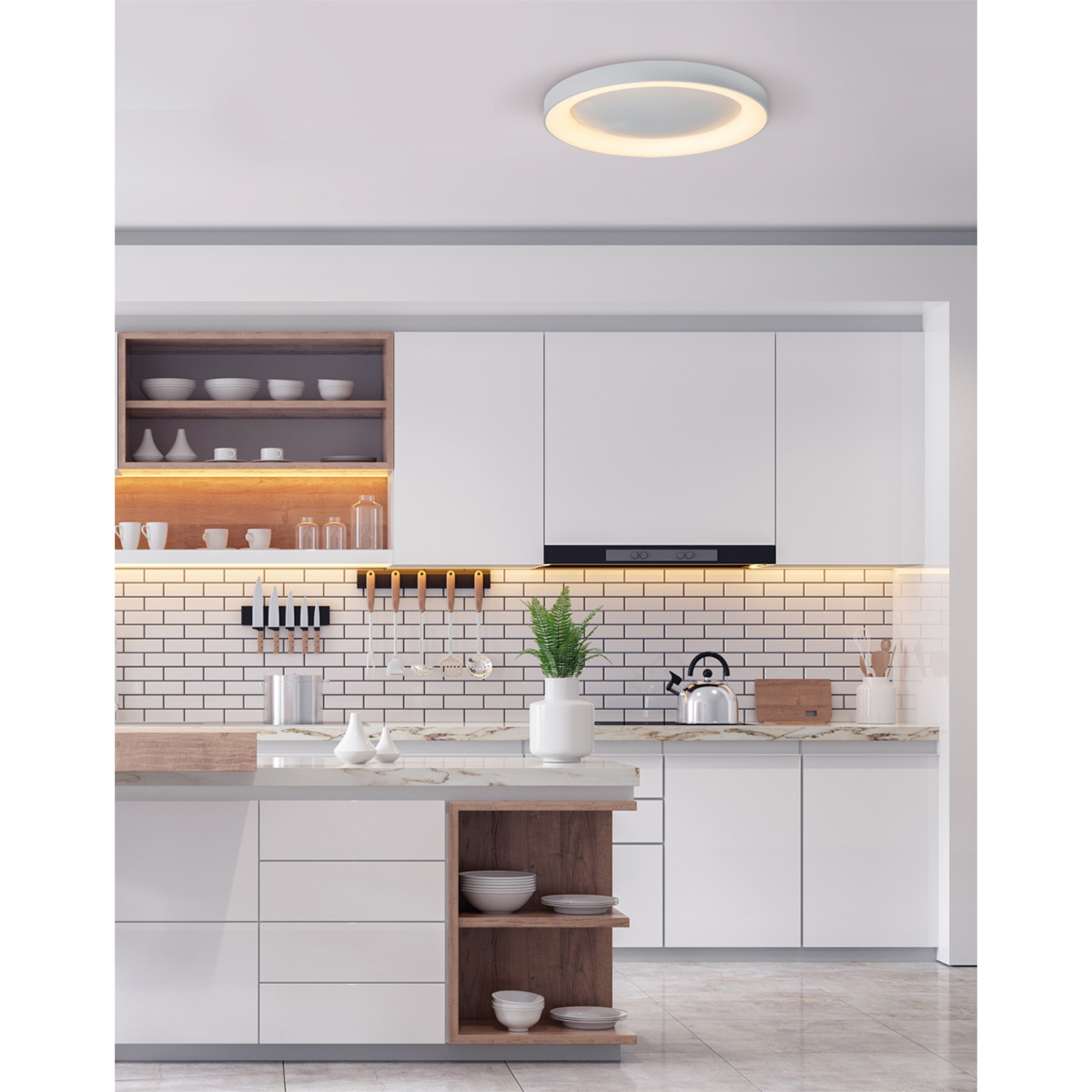Φωτιστικό Πλαφονιέρα LED Dimmable Smart WiFi Homelighting Amaya 77-8156 White