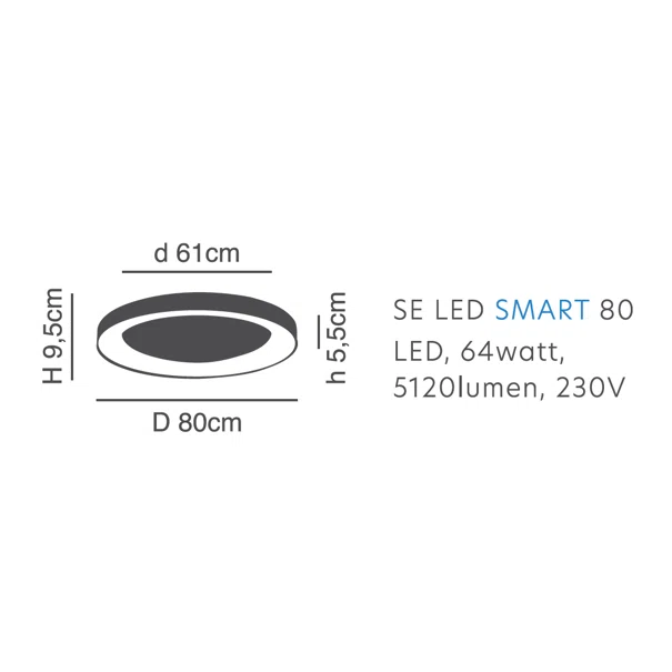 Φωτιστικό Πλαφονιέρα LED Dimmable Smart WiFi Homelighting Amaya 77-8156 White