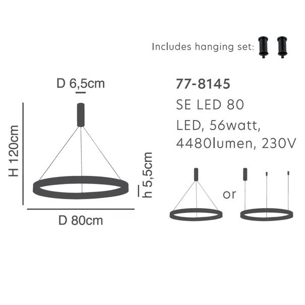 Φωτιστικό Οροφής LED Dimmable Homelighting Amaya 77-8145 Nickel
