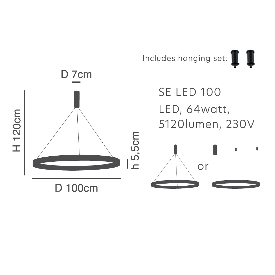 Φωτιστικό Οροφής Led Dimmable Homelighting Amaya 77-8149 Gold Φωτιστικά Κρεμαστά Spitishop