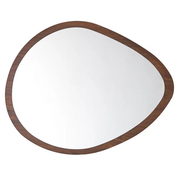 Διακοσμητικός Καθρέφτης Τοίχου (78x60) Spitishop Matera Walnut