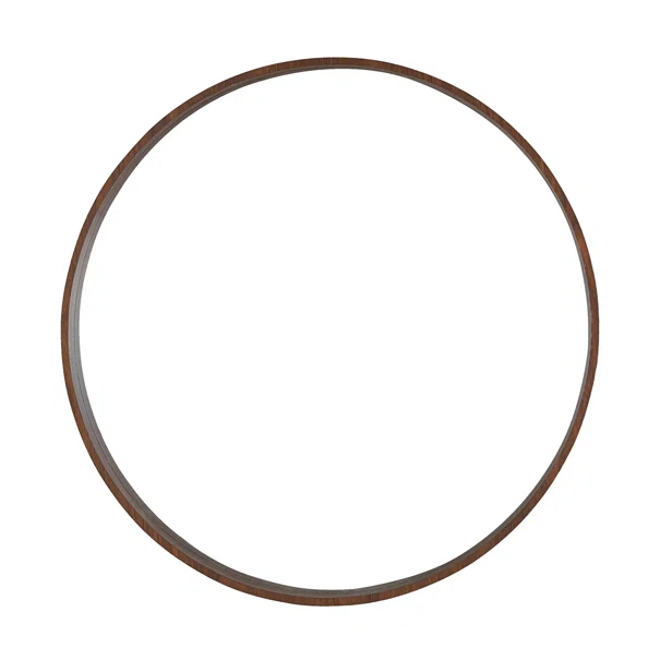Διακοσμητικός Καθρέφτης Τοίχου (Φ80) Spitishop Messina Walnut