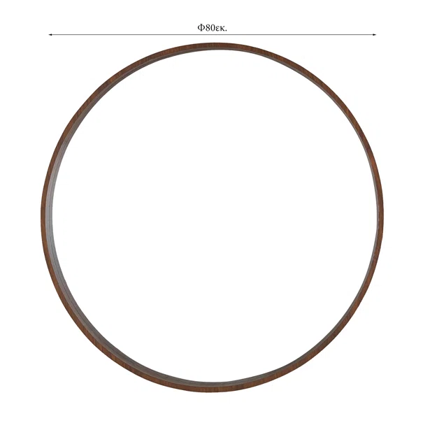 Διακοσμητικός Καθρέφτης Τοίχου (Φ80) Spitishop Messina Walnut