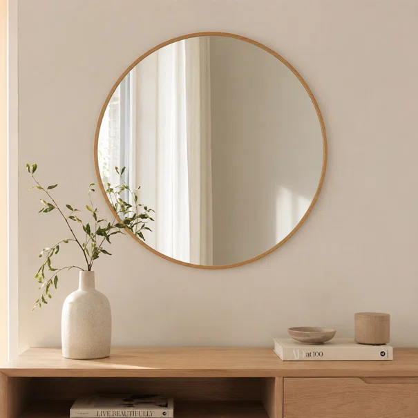 Καθρέφτης Τοίχου (Φ80) Spitishop Ferrara Natural