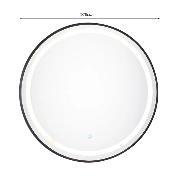 Καθρέφτης Μπάνιου Με Led (Φ70) Spitishop Novara Black