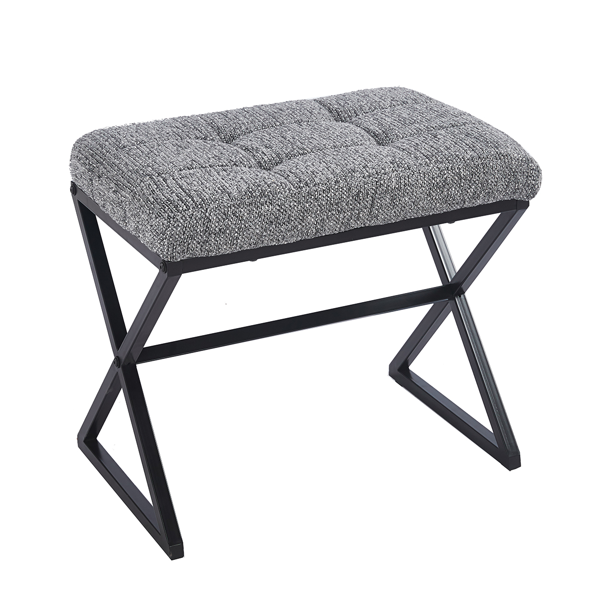 Σκαμπό (55x36x47) Spitishop Bouillon Grey/Black