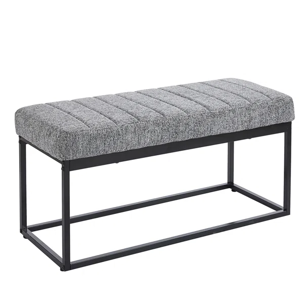 Ταμπουρέ (103x40x47) Spitishop Chimay Grey/Black