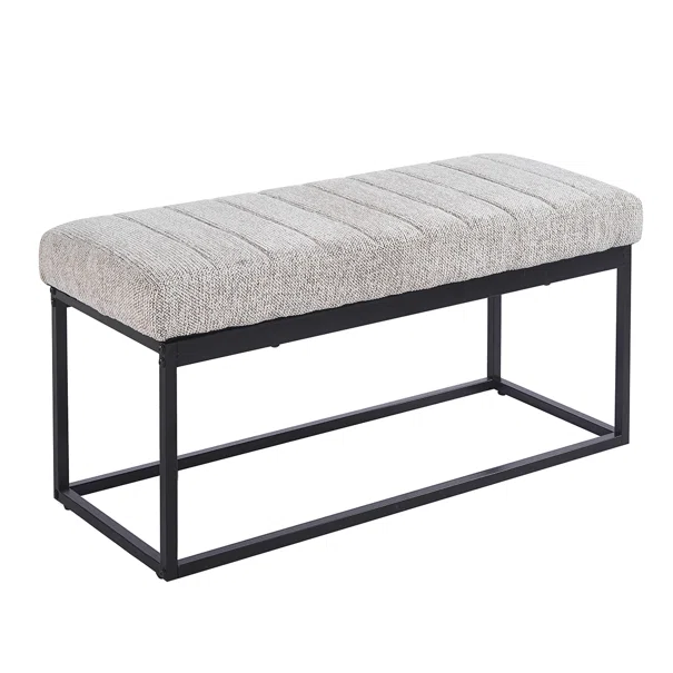 Ταμπουρέ (103x40x47) Spitishop Chimay L.Grey/Black