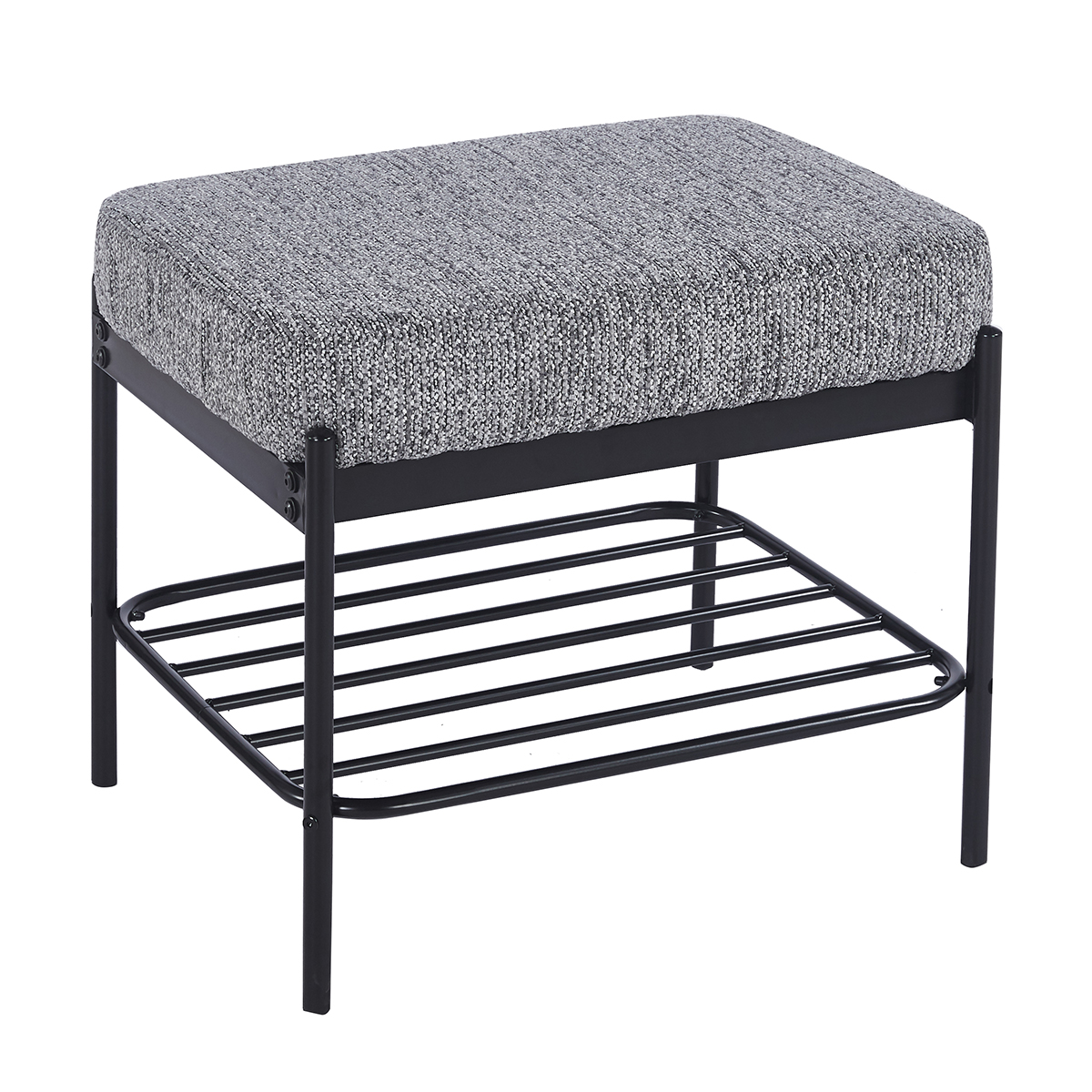 Σκαμπό (55x36x47) Spitishop Andenne Grey/Black