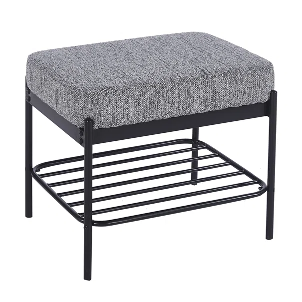Σκαμπό (55x36x47) Spitishop Andenne Grey/Black