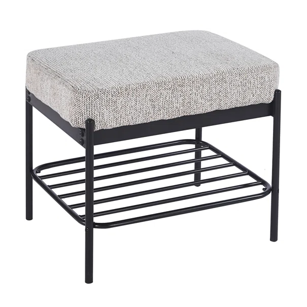 Σκαμπό (55x36x47) Spitishop Andenne L.Grey/Black