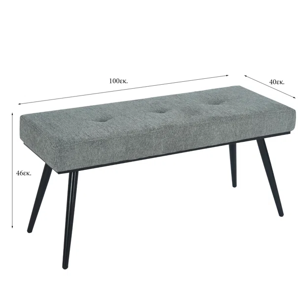 Ταμπουρέ (100x40x46) Spitishop Florenville Grey