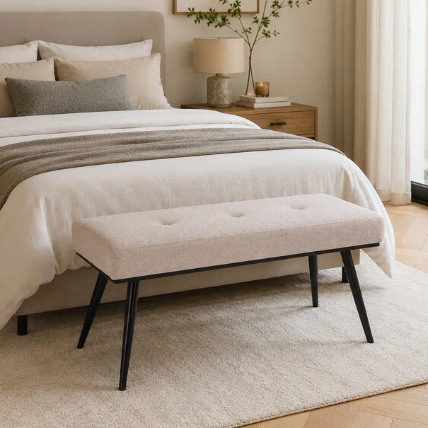 Ταμπουρέ (100x40x46) Spitishop Florenville L.Beige