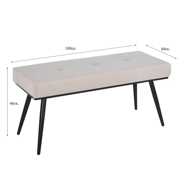 Ταμπουρέ (100x40x46) Spitishop Florenville L.Beige